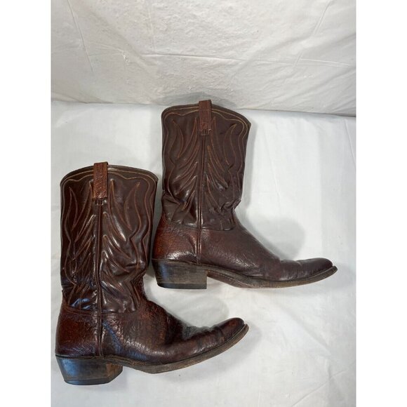 Vintage Acme Thunderbird Cowboy Boots Brown Men Size 9 - Picture 13 of 15